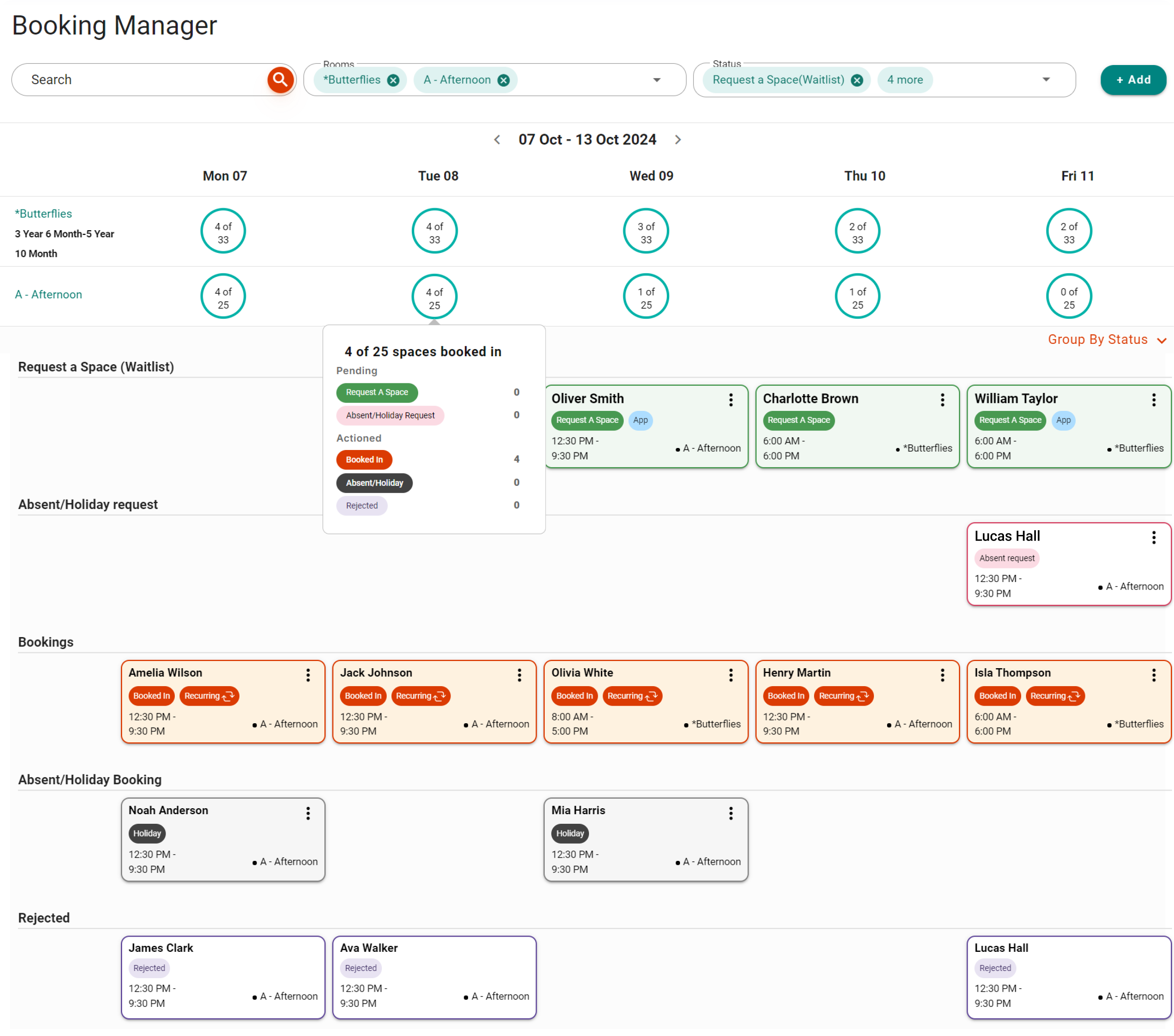 Full-size Image of Booking Manager booking and occupancy management tool